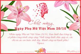 Chúc mừng ngày Phụ nữ Việt Nam 20-10